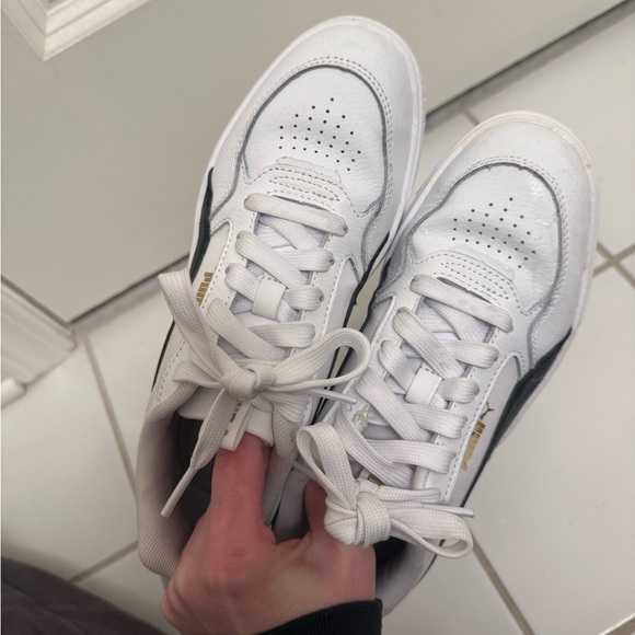 Puma Women's White and Black Platform Sneakers - Picture 5 of 5